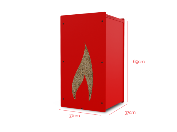 Granulebox Rouge 55 kg dimensions